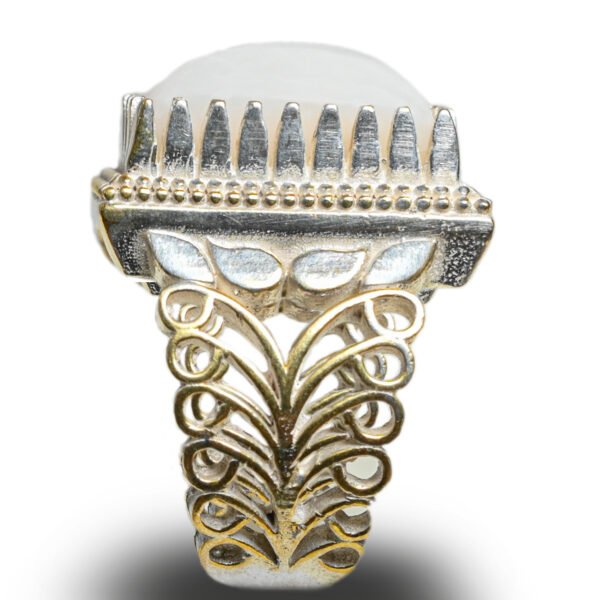 Handmade prayer zikr ring of masjide nabwi stone/ this zikr ring stone collect from masjide nabwi / white stone ring / Islamic ring/ religious ring