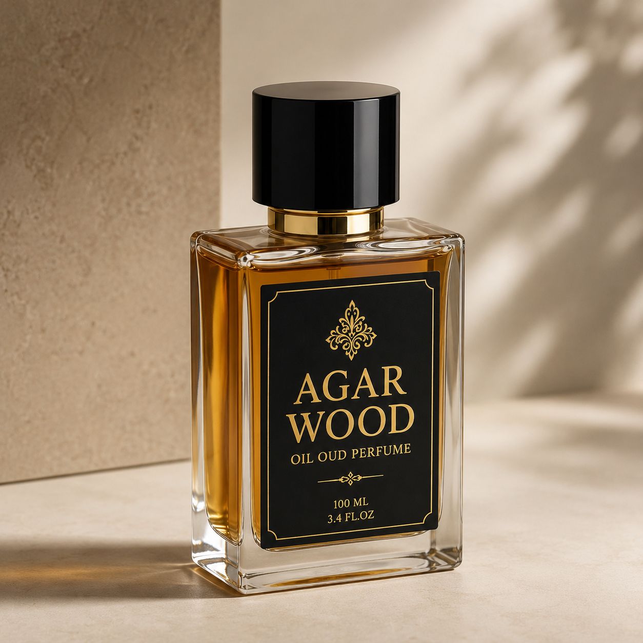 Agar Wood Oil Oud Perfume 100ml premium fragrance bottle