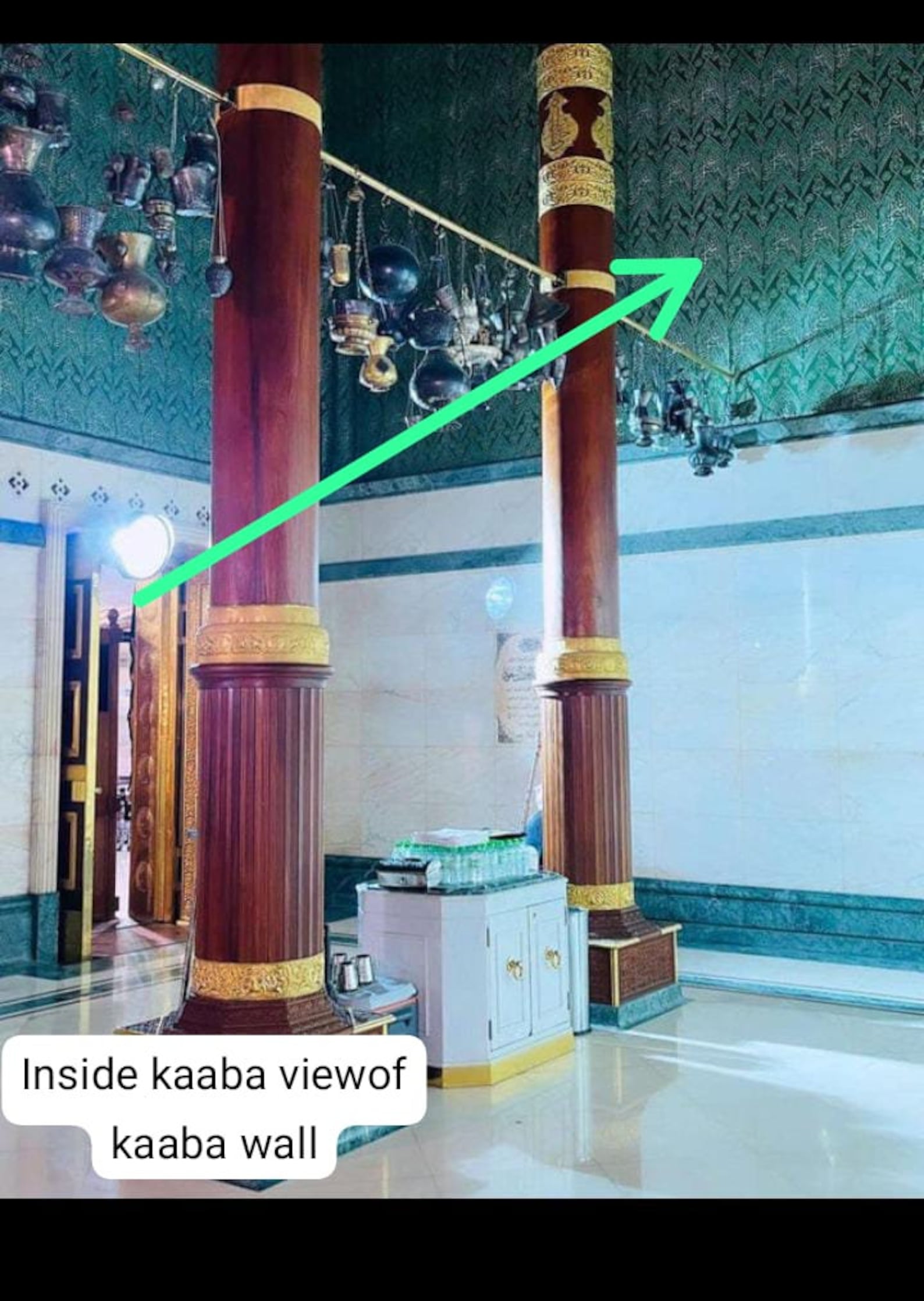INSIDE KAABA GREEN KISWAH 110×100 CM - Image 3