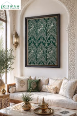 INSIDE KAABA GREEN KISWAH 110×100 CM